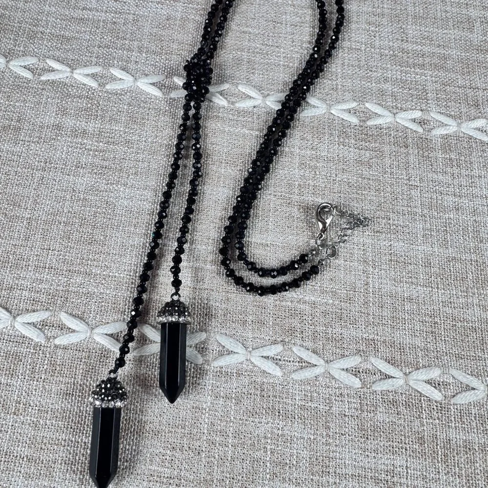 Zara Black Onyx Pendant Necklace